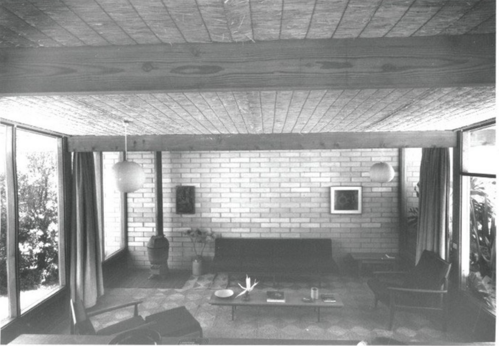 old photo of inside dickson house 